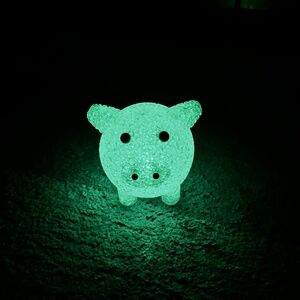 Melted Plastic Popcorn Colorful Light Up Pig